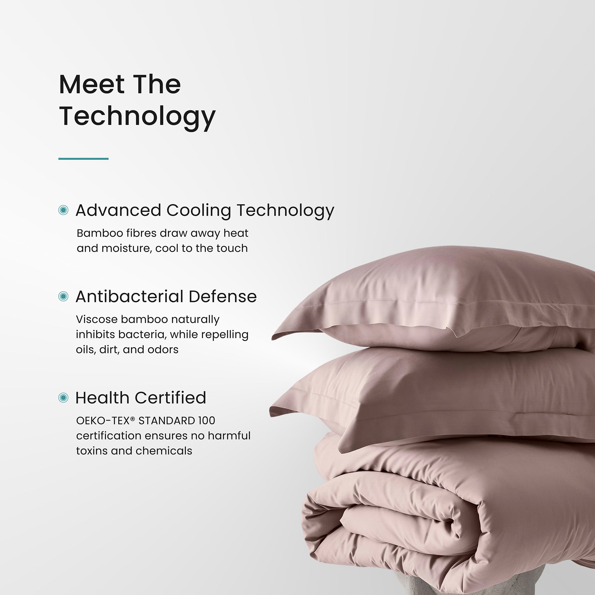 Iced Cooling Bamboo Duvet Cover Set