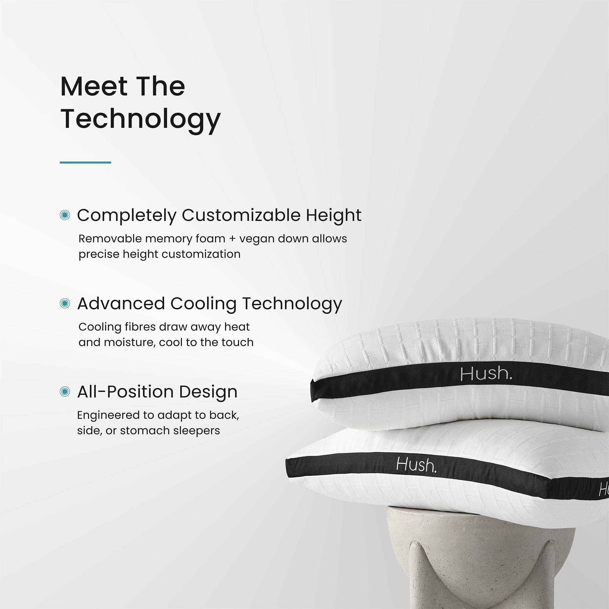 hybrid memory foam pillow