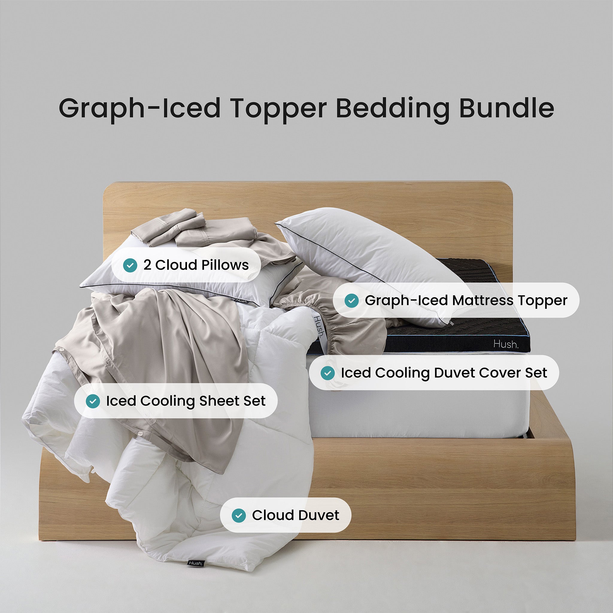 Graph-Iced Topper Bedding Bundle