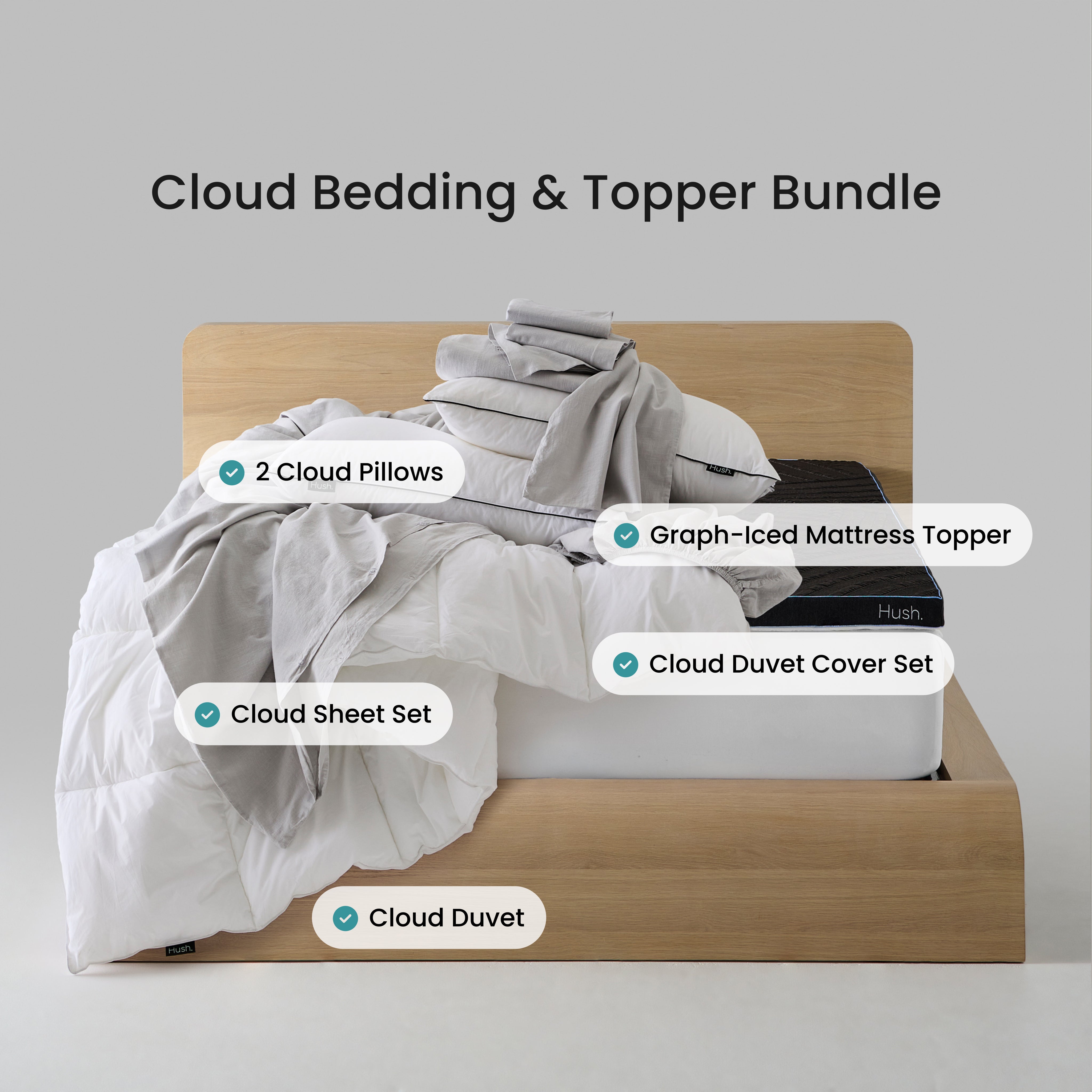 Cloud Bedding & Topper Bundle