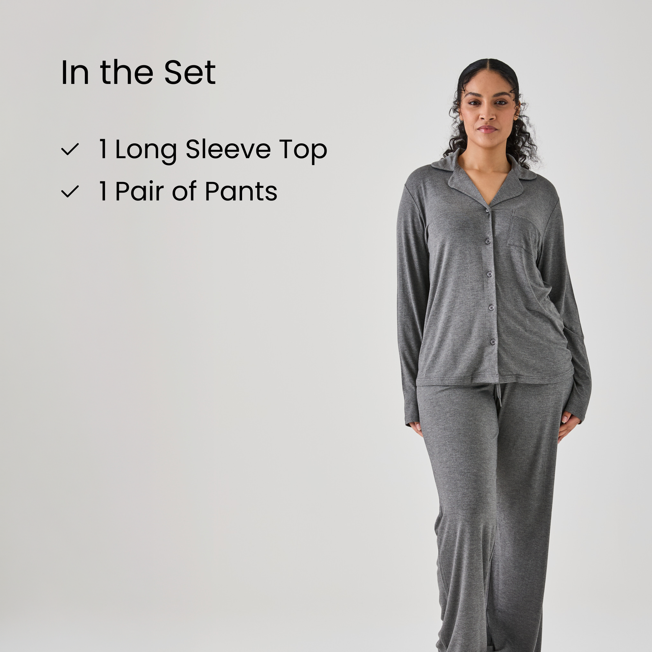 Iced Long PJ Top & Bottom Set