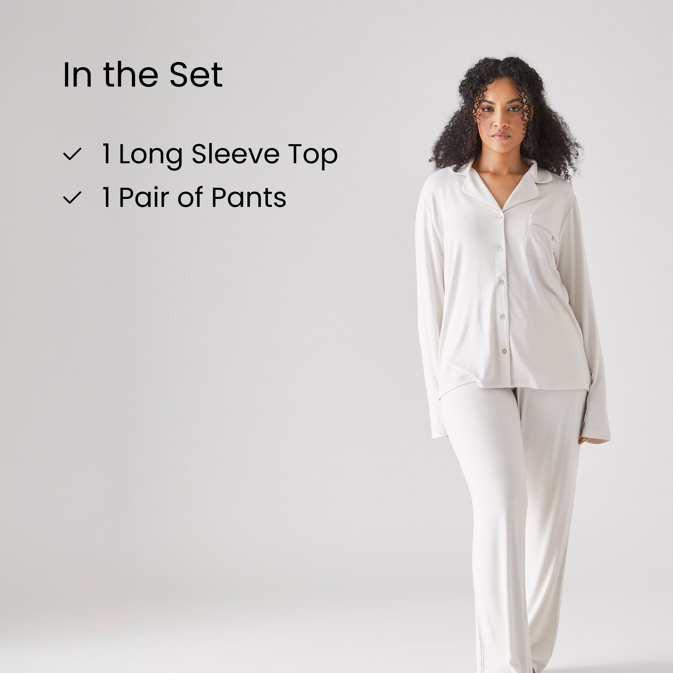 Iced Long PJ Top & Bottom Set